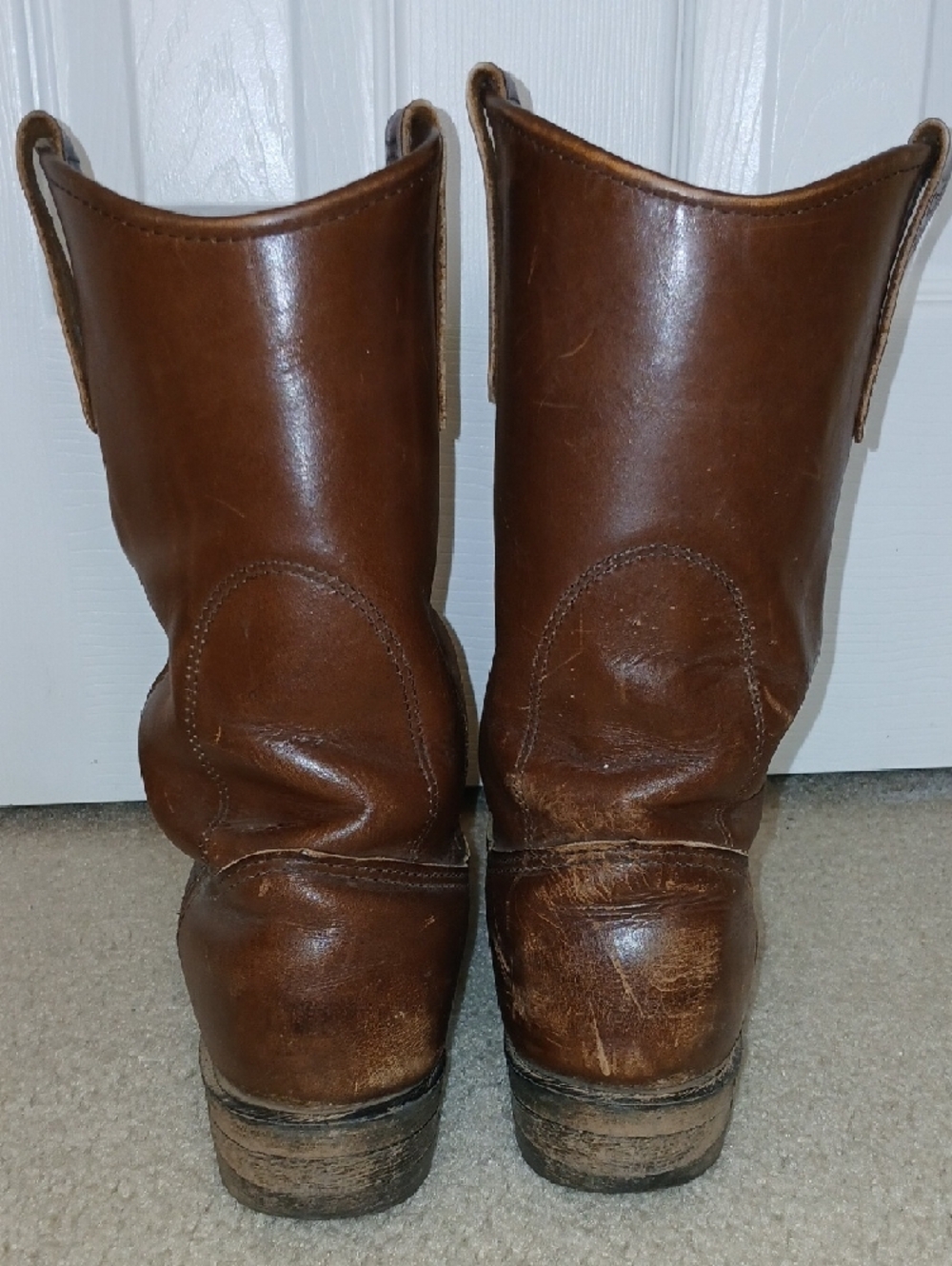 Red Wing Shoes Pecos Brown Leather Pull-On Boots Mens 8.5 D - Picture 5 of 8